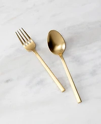 Fortessa Arezzo Brushed Gold 2pc Serving Set