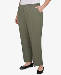 Alfred Dunner Plus Classic All Around Elastic Waist Accord Average Length Pants