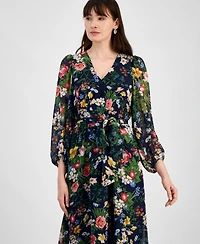 Anne Klein Women's Floral-Print Maxi Dress