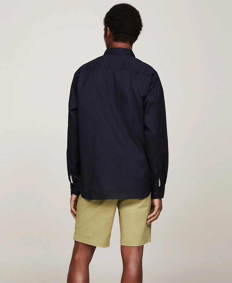 Tommy Hilfiger Men's Regular-Fit Stretch Poplin Button-Down Shirt