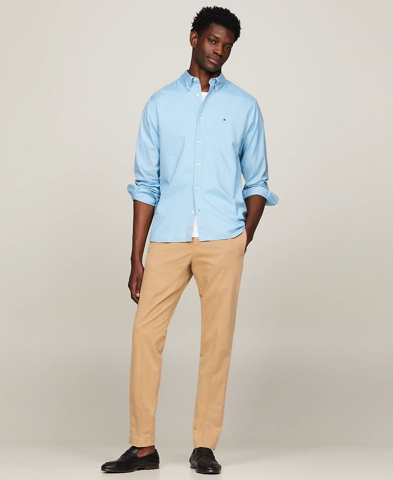 Tommy Hilfiger Men's Regular-Fit Stretch Poplin Button-Down Shirt