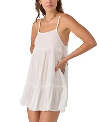 O'Neill Juniors' Saltwater Solids Rilee Crinkle Cover-Up Mini Dress