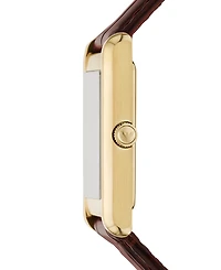 Emporio Armani Women's Brown Leather Strap Watch 25mm