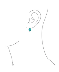 Bling Jewelry Oval Drop Earrings Gold Plated Sterling Silver