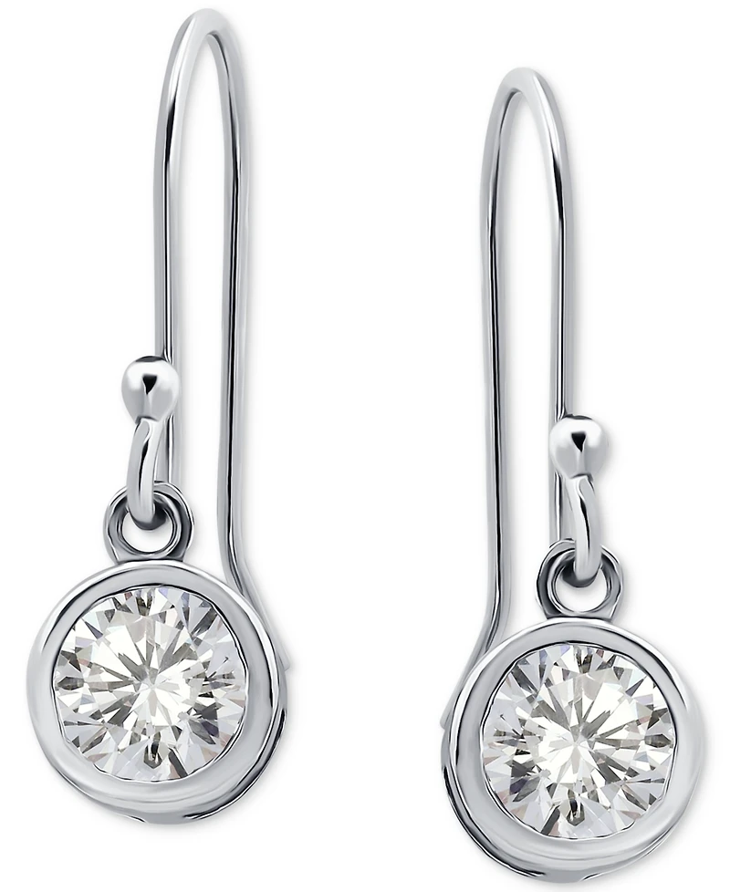 Giani Bernini Cubic Zirconia Bezel Drop Earrings in 18k Gold-Plated Sterling Silver, Created for Macy's