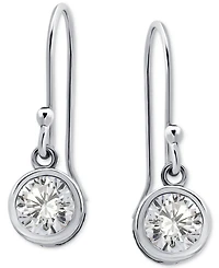 Giani Bernini Cubic Zirconia Bezel Drop Earrings in 18k Gold-Plated Sterling Silver, Created for Macy's