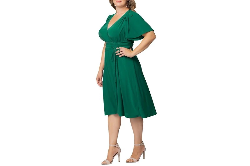 Kiyonna Plus Jemma Ruched Tie Dress