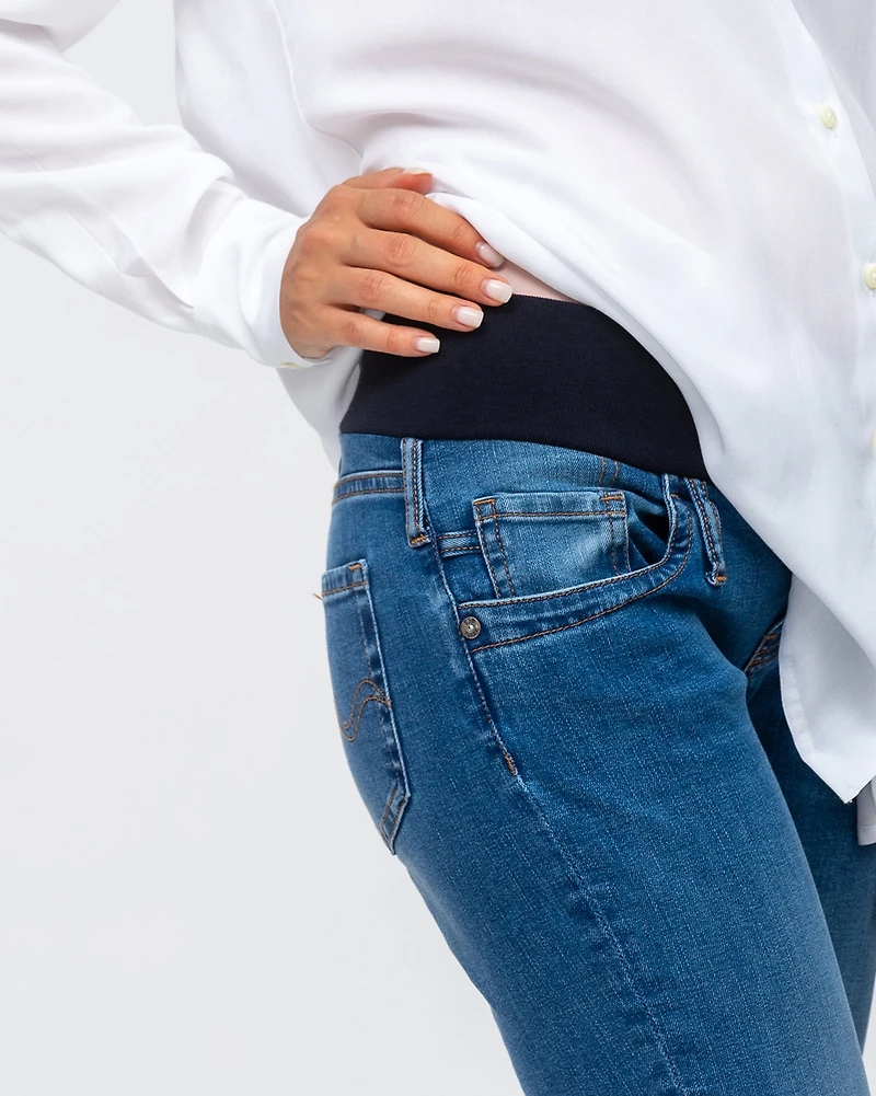 Maternity Skinny Stretch Denim & Elastic Waist Cool Girl Jeans