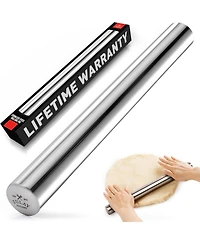 Zulay Kitchen Lightweight Stainless Steel French Rolling Pin