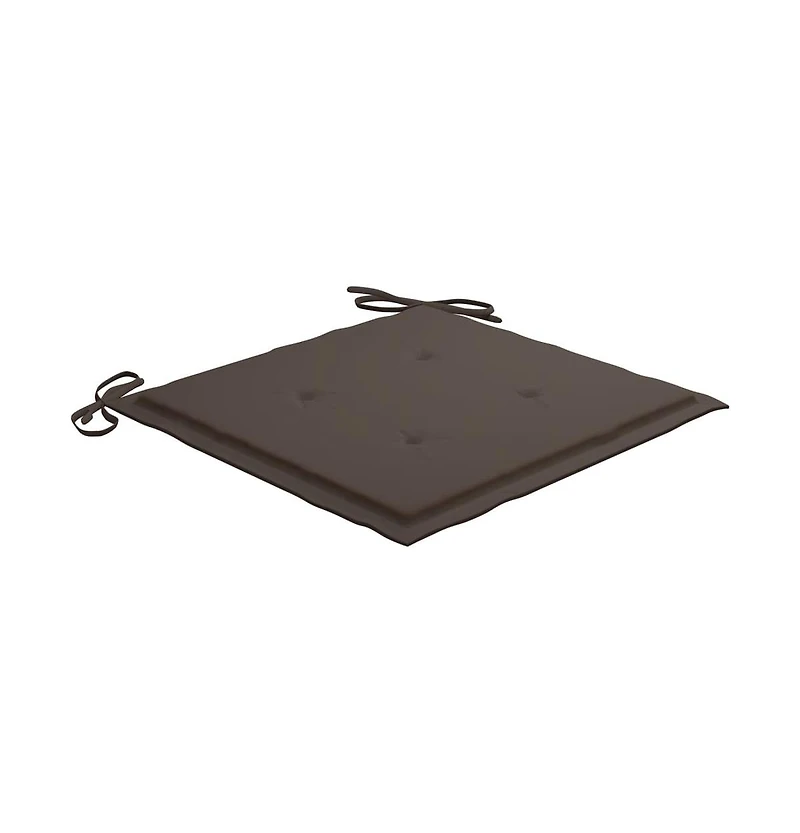 vidaXL Garden Chair Cushions 4 pcs Taupe 15.7"x15.7"x1.2" Oxford Fabric