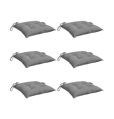 vidaXL Chair Cushions 6 pcs Gray 15.7"x15.7"x2.8" Oxford Fabric