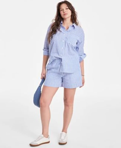 On 34th Womens Striped Shirt Striped Shorts Exclusively At Macys