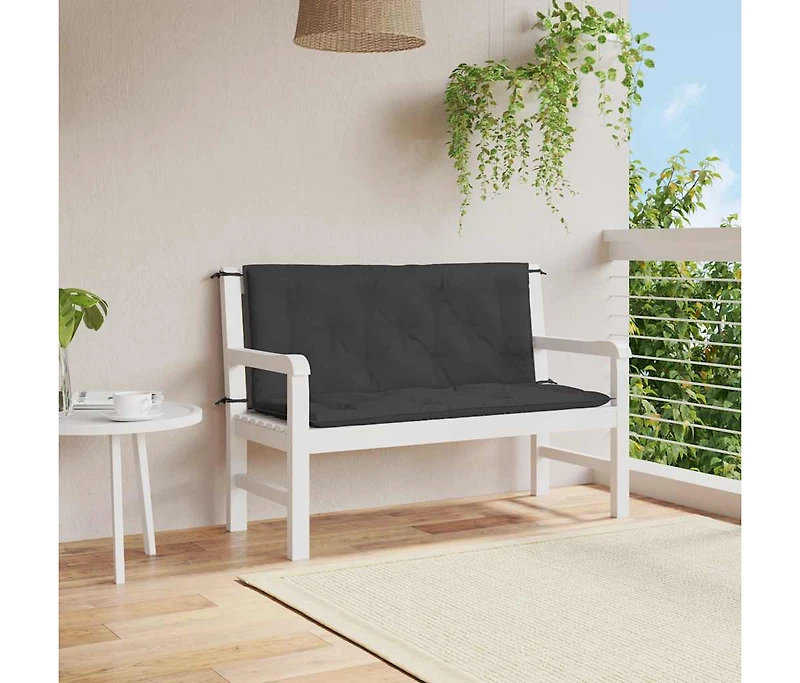 Garden Bench Cushion 47.2"x(19.7"+19.7")x2.8" Oxford Fabric