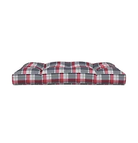 Pallet Cushion Red Check Pattern 47.2"x31.5"x4.7" Fabric