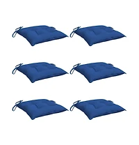 vidaXL Chair Cushions 6 pcs Blue 15.7"x15.7"x2.8" Oxford Fabric