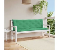 Garden Bench Cushion Green 59.1"x(19.7"+19.7")x2.8" Oxford Fabric
