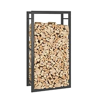 Firewood Rack Matt Black 19.7"x11"x37" Steel