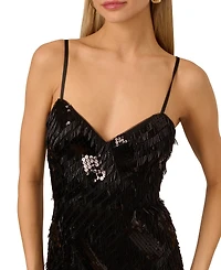 Adrianna Women's Embellished V-Neck Sleeveless Gown