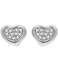 Giani Bernini Cubic Zirconia Cluster Heart Stud Earrings in 18k Gold-Plated Sterling Silver, Exclusively at Macy's (Also Available in Sterling Silver)
