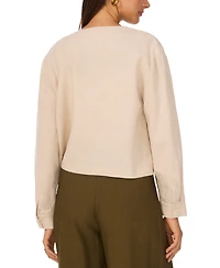 Vince Camuto Women's Linen-Blend Cropped Jacket