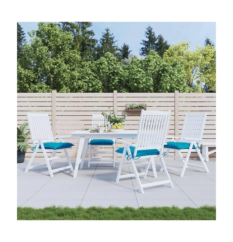 Chair Cushions pcs Light Blue 15.7"x15.7"x2.8" Oxford Fabric