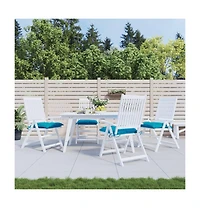 Chair Cushions pcs Light Blue 15.7"x15.7"x2.8" Oxford Fabric