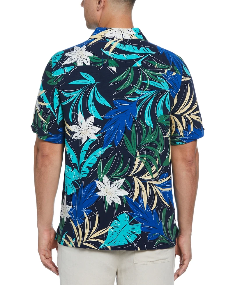 Cubavera Men's Tropical Print Short Sleeve Button-Down Shirt