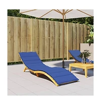 vidaXL Sun Lounger Cushion Royal Blue 78.7"x19.7"x1.2" Fabric