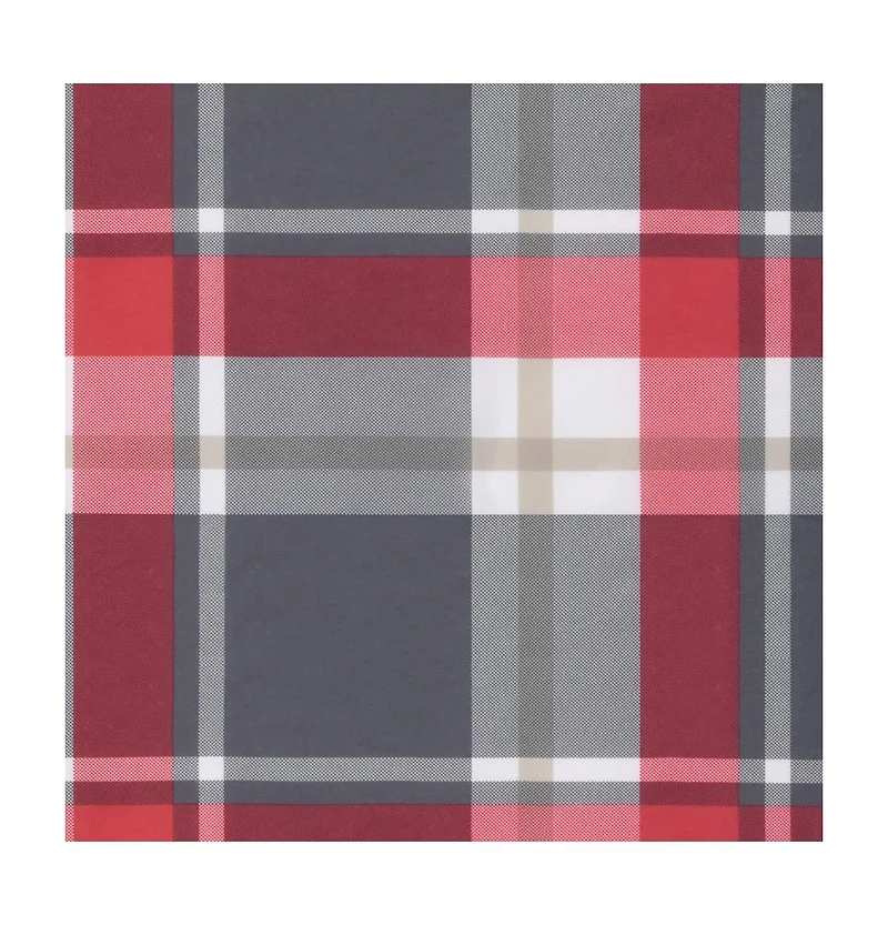 Sun Lounger Cushion Red Check Pattern 78.7"x23.6"x1.2" Oxford Fabric
