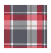 Sun Lounger Cushion Red Check Pattern 78.7"x23.6"x1.2" Oxford Fabric