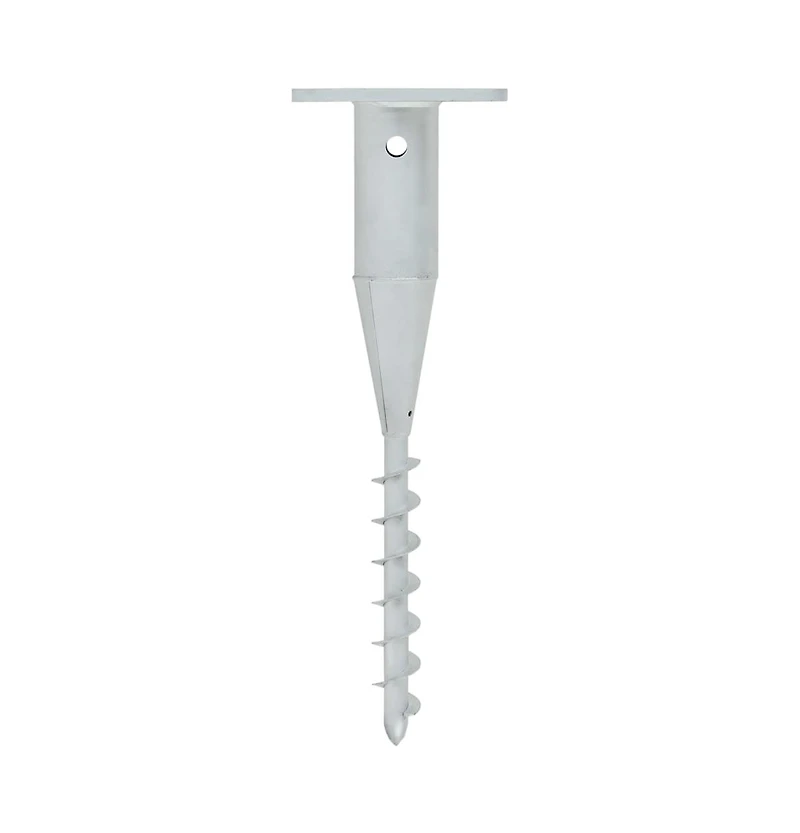 In-Ground Parasol Base with Rod 6.3"x6.3"x20.5" Steel