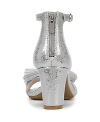 LifeStride Women's Florence-Bow Two Piece Block Heel Ankle Strap Sandals