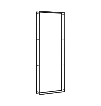 Firewood Rack Matt Black 43.3"x11"x122.8" Steel