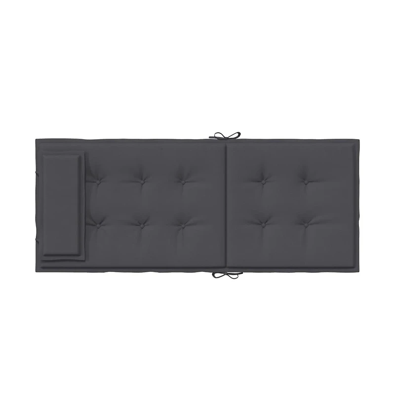 vidaXL Highback Chair Cushions 2 pcs Anthracite Oxford Fabric