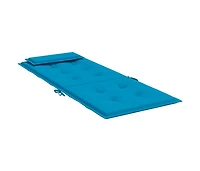 vidaXL Highback Chair Cushions 4 pcs Light Blue Oxford Fabric