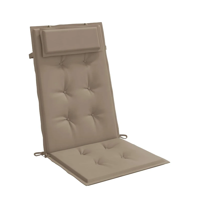 vidaXL Highback Chair Cushions 6 pcs Taupe Oxford Fabric