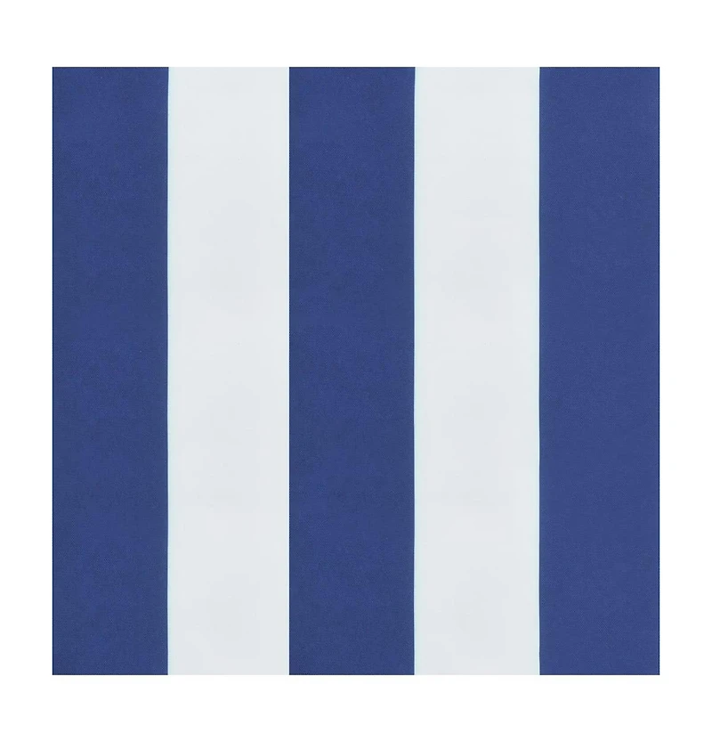vidaXL Sun Lounger Cushion Blue&White Stripe Oxford Fabric