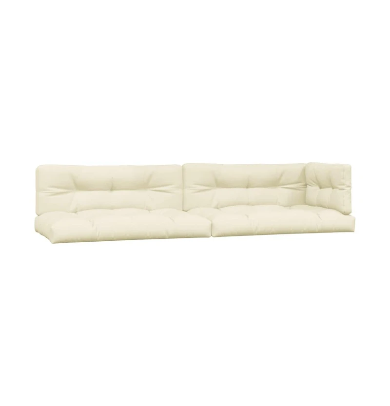 vidaXL Pallet Cushions 5 pcs Cream Fabric