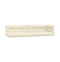 vidaXL Pallet Cushions 5 pcs Cream Fabric