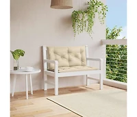 Garden Bench Cushion Beige 39.4"x(19.7"+19.7")x2.8" Oxford Fabric
