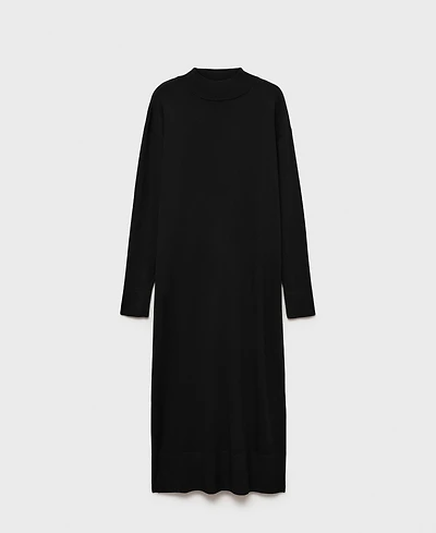 Mango Women's Perkins-Neck Knitted Dress