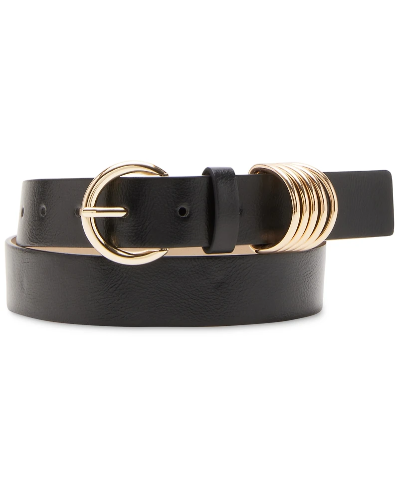 Steve Madden 2-Pc. Multi-Keeper Faux-Leather Belt Set