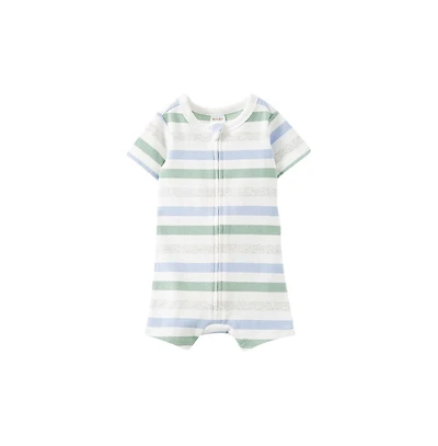 Cotton On Baby Boys The Billie Short Sleeve Zip Romper
