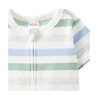 Cotton On Baby Boys The Billie Short Sleeve Zip Romper
