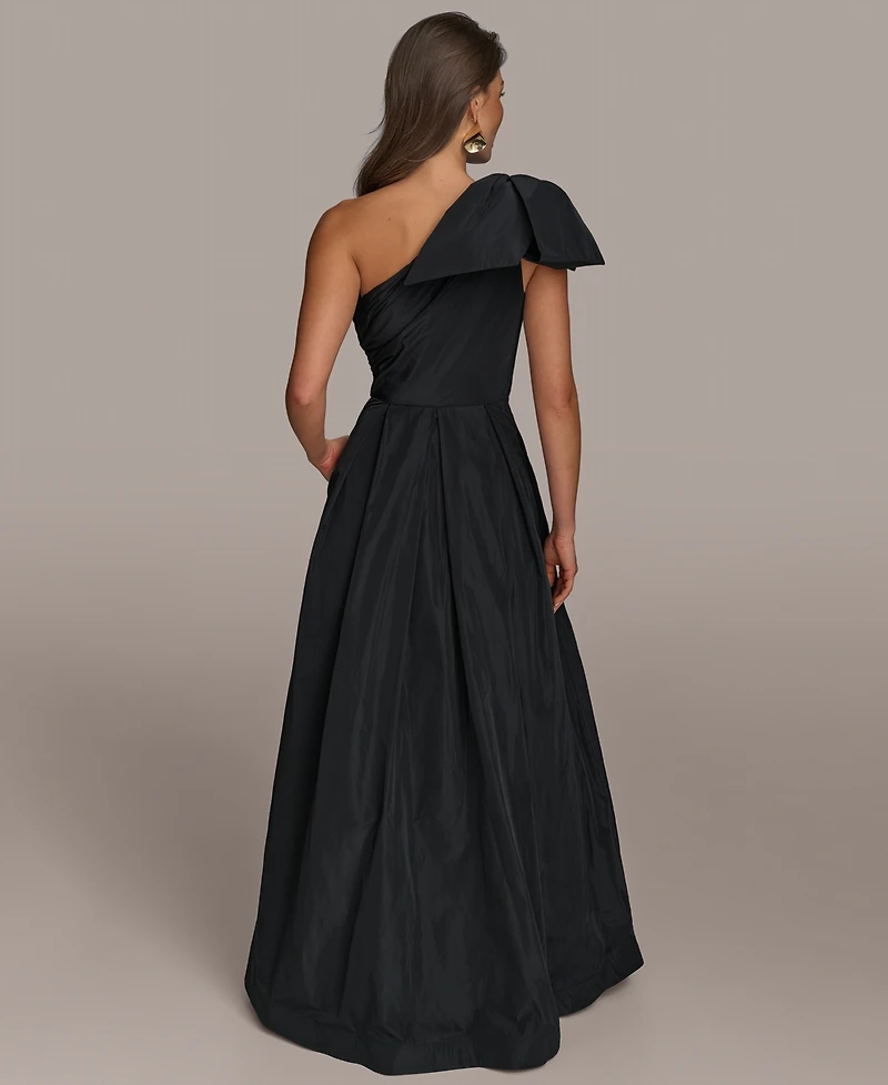 Donna Karan New York Women's Bow-Trim One-Shoulder Ball Gown