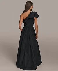 Donna Karan New York Women's Bow-Trim One-Shoulder Ball Gown