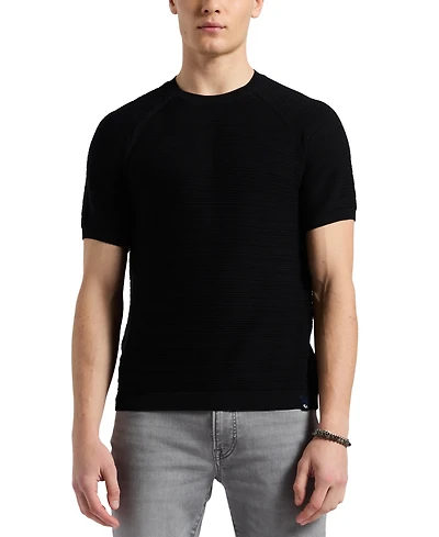 Men's Wipped Relaxed-Fit Textured-Knit Sweater