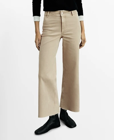 Mango Women's Catherin Culotte High-Rise Jeans