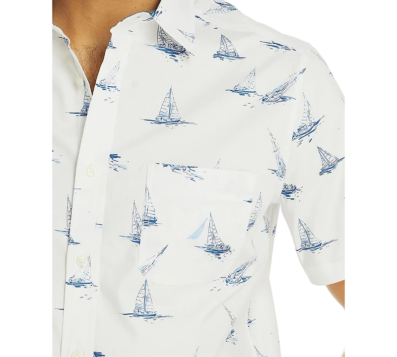 Nautica Men's Sailboat Graphic Oxford Shirt