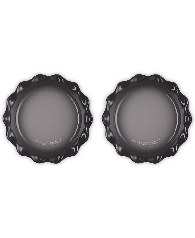 Le Creuset Stoneware Heritage Fluted 9" Pie Dish, Set of 2